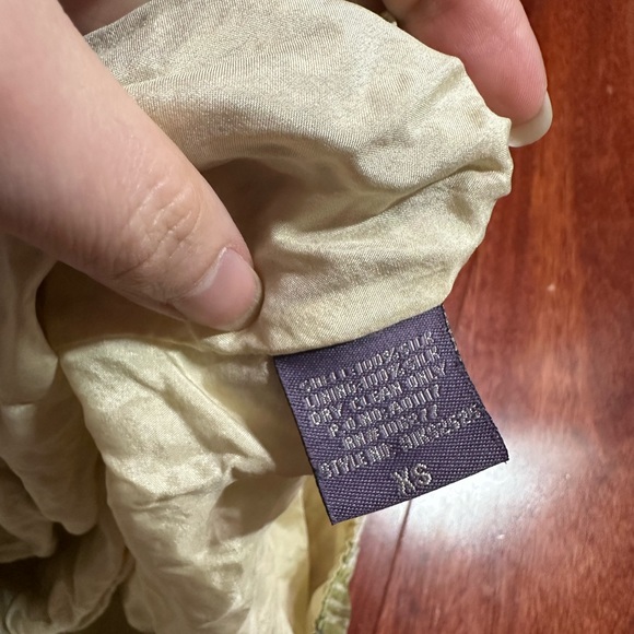 Hale Bob 100% Silk Halter Top Blouse Cropped Chevron Ikat Green XS - Picture 3 of 8